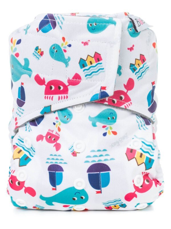 Kapsová AIO plienka Premium suchý zips - Pri mori