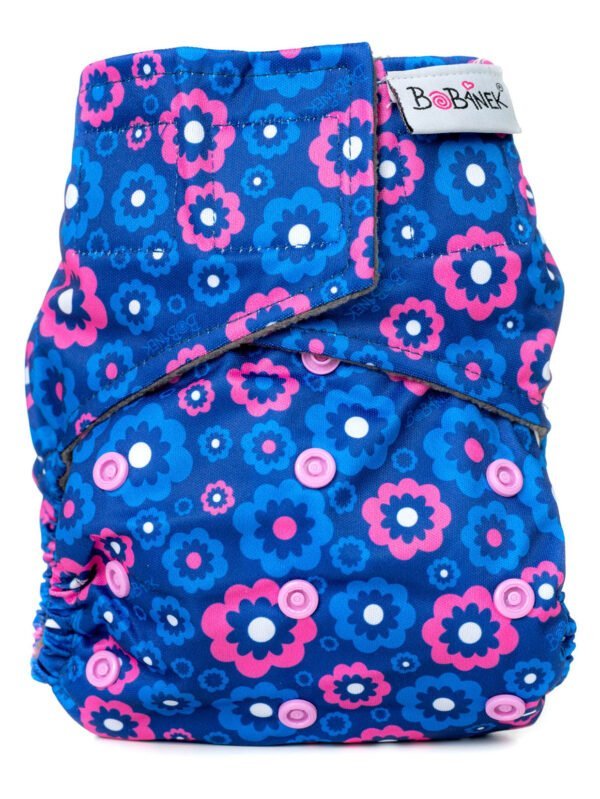 Kapsová AIO plienka Premium suchý zips - Modré kvety