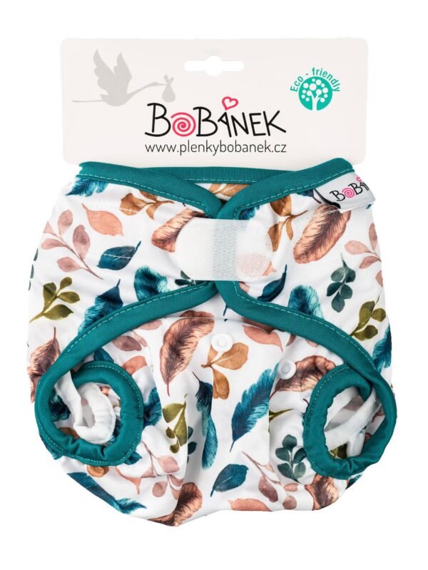 Vrchné nohavičky suchý zips - Biele pierka