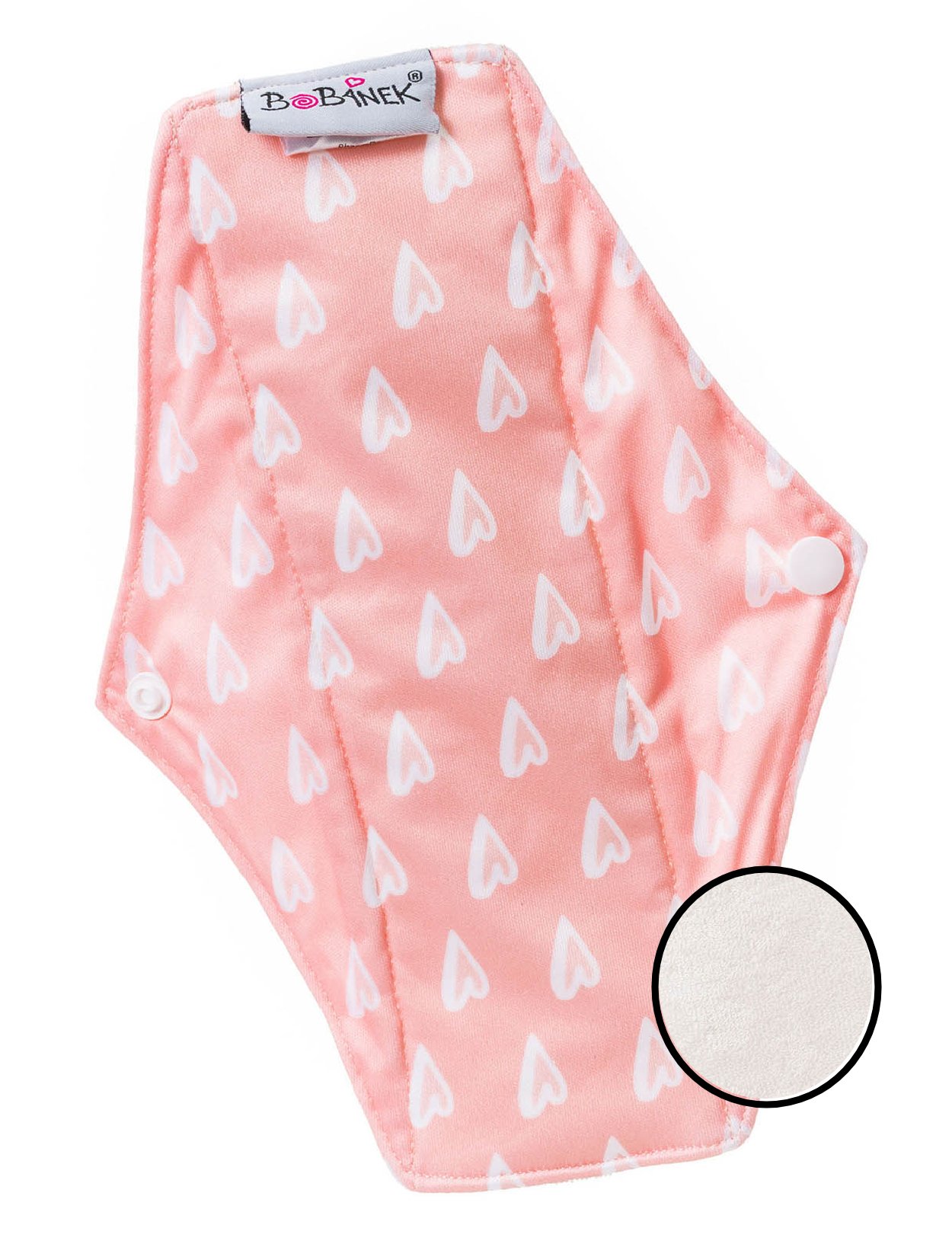 Cloth Bamboo Pad – Pink with Hearts 1 Cloth Bamboo Pad – Pink with Hearts
