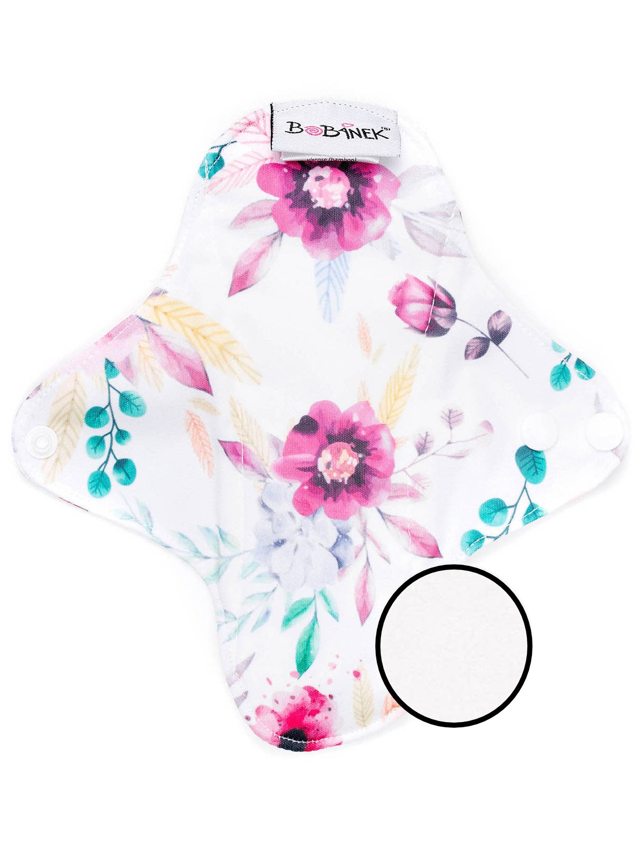 Bamboo cloth intimate pad – Pink Flowers 1 Bamboo cloth intimate pad – Pink Flowers